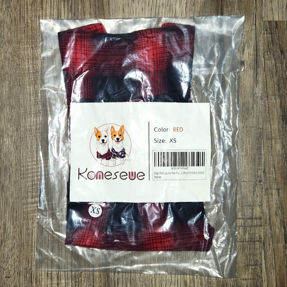 Plaid Dog Puppy Shirt Size XS - Picture 4 of 14